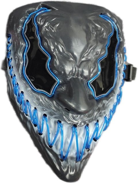 CosyHome Halloween LED Gesichtsbedeckung, Maske, gelb - Bild 1