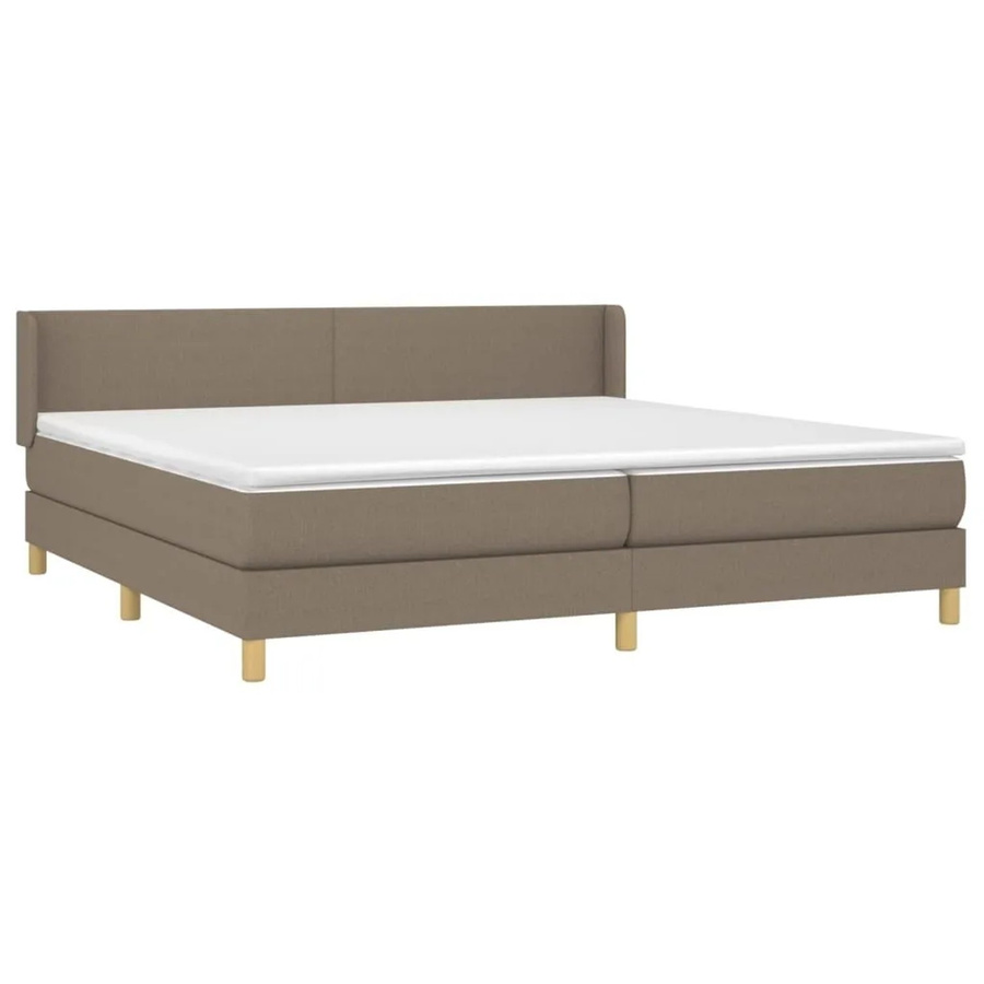 vidaXL Boxspringbett Hybrid mit Matratze aus Taschenfederkern in Taupe und Beige, B/T/H: 200 x 200 x 78 cm - Bild 2