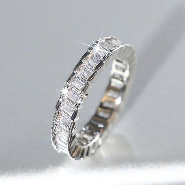 YIRAN Jewelry Verlobungsring, Zirkonia, Damen, gray - Bild 1
