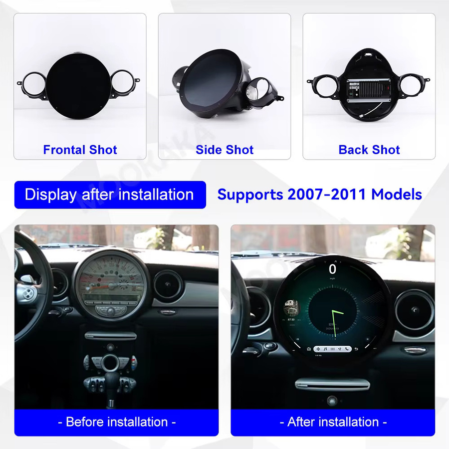Android 15 Multimedia-Player für BMW Mini Cooper R56 R60 (2006-2016) mit Carplay, GPS Navigation und 360 Werkzeugen in Schwarz - Bild 5