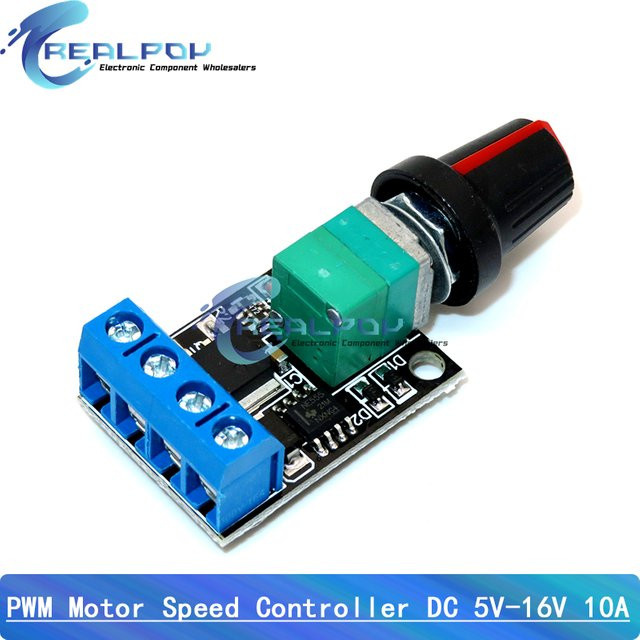 REALPOY PWM DC Motor Drehzahlregler und LED Dimmer Leistungsregler für 5V 12V 10A - Bild 1