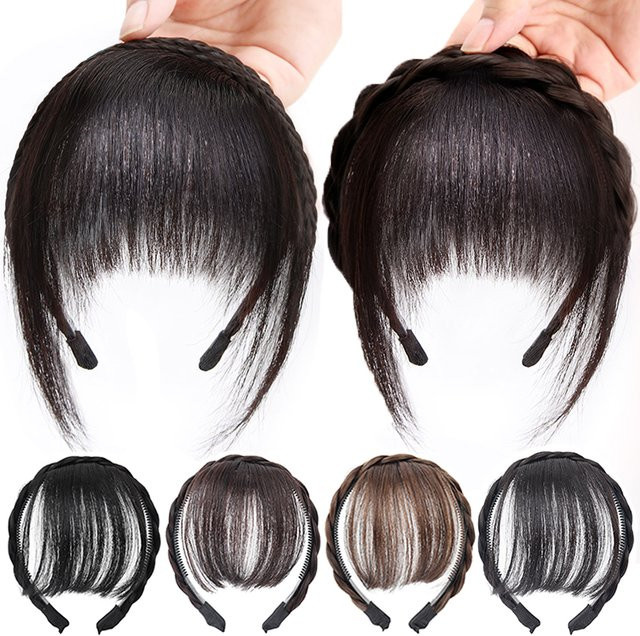 Jiayoufeihao Kunsthaar Pony Haarband mit Clips, Damen - Bild 1