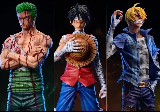 Bandai One Piece Roronoa Zoro Vinsmoke Sanji Actionfigur, 28cm, PVC-Statue - Bild 1