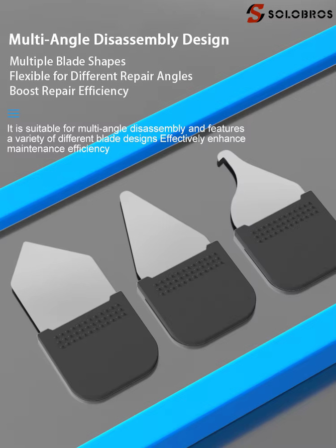 Solobros TE-203 12-in-1 Demontage-Set zur Reparatur von Handy-Akku, Bildschirm, Rückseite und Rückglas als präzises Öffnungswerkzeug - Bild 4