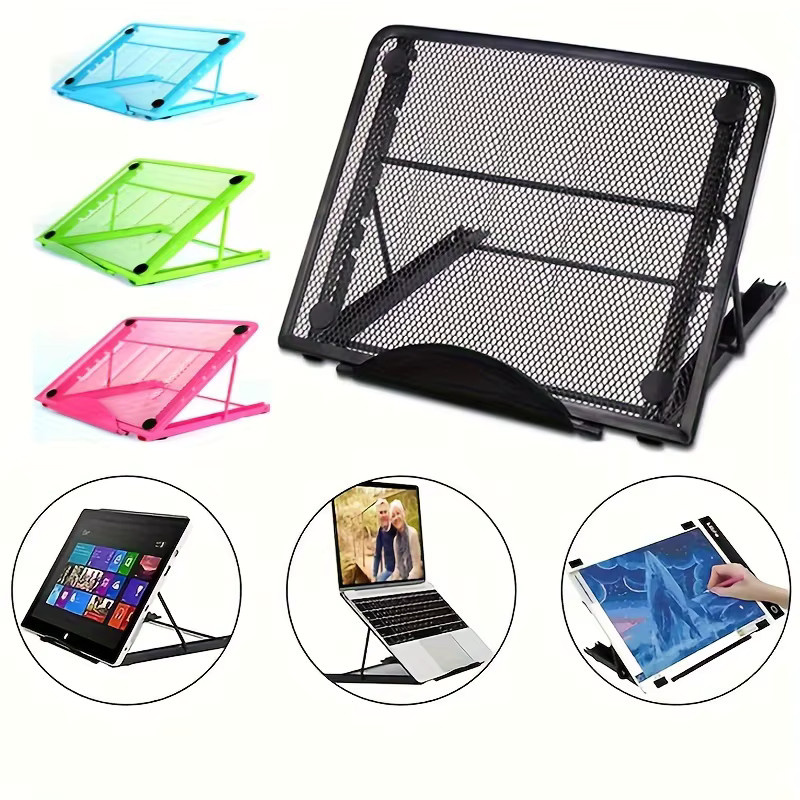 Verstellbarer Laptop-Ständer mit sechs Stufen zur Wärmeableitung, faltbare Halterung für Tablet und Laptop in Schwarz oder Weiß - Bild 5