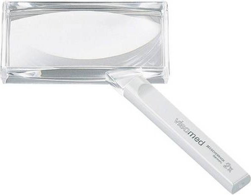 Eschenbach 2614150 Handlupe in Weiß und Transparent mit 2-facher Vergrößerung, Linsengröße: B: 50 mm, L: 100 mm - Bild 1