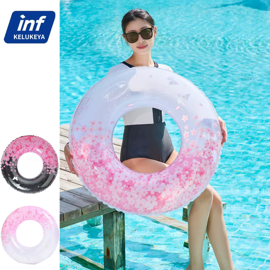 CatXaa Kirschblüten-Pailletten-Schwimmring, Rosa / Pink - Bild 2