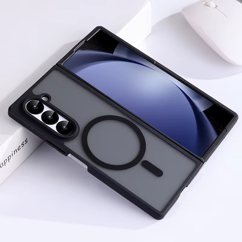 Samsung Galaxy Z Fold 4 5 6 MagSafe Hülle transparent stoßfeste magnetische Schutzhülle mit kabellosem Laden - Bild 3