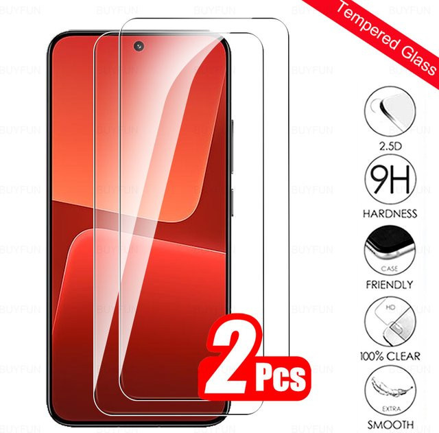 2 Stück Gehärtetes Glas Displayschutzfolie für Xiaomi 13T 12T 11T 10T 9T Pro 14 13 Mi 11 Lite 5G 4G Transparent - Bild 1