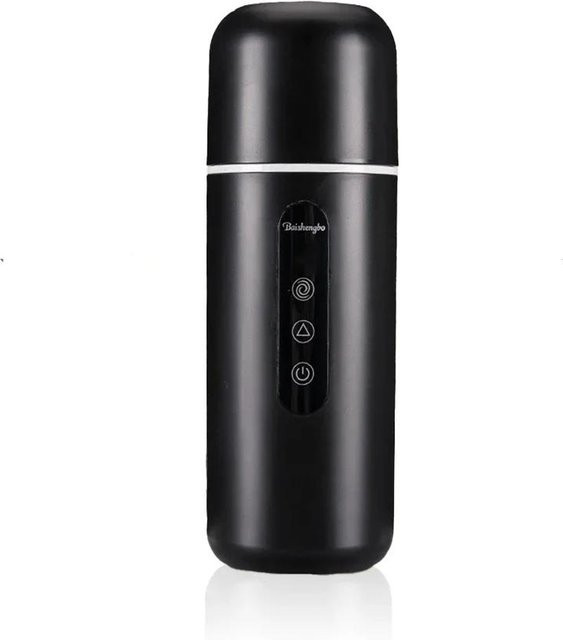 Pure Living Co. Elektrischer Auto-Heizbecher mit Rührfunktion und LCD-Display, 420 ml, Schwarz - Bild 1