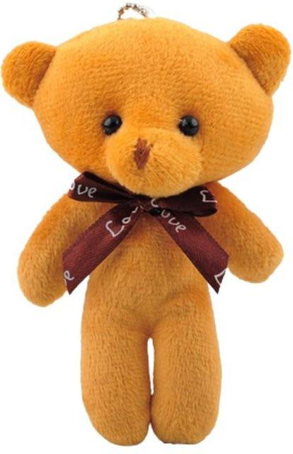 FluxAtelier Schlüsselanhänger Teddybär Plüschtier, dunkelbraun, Unisex - Bild 1