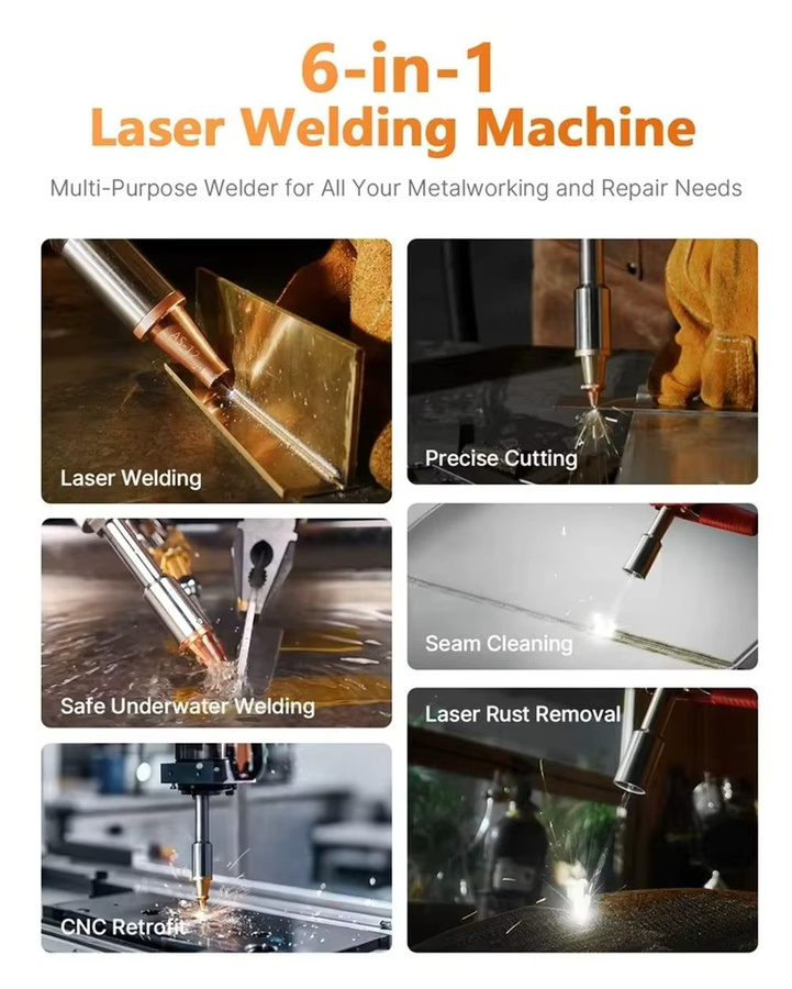 Xlaserlab X1 Pro 3-in-1 Handgeführte Laser-Schweiß-, Reinigungs- und Schneidemaschine 700W Tragbarer Luftgekühlter Laserschweißer - Bild 2