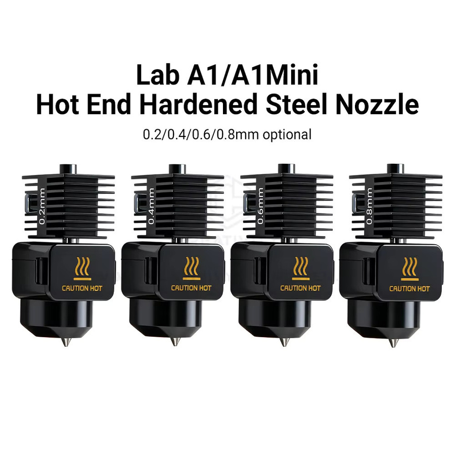 Bambu Lab Hotend-Kit für A1 Mini mit einteiliger Edelstahl-Düse in den Größen 0,2mm, 0,4mm, 0,6mm und 0,8mm in Silber und Schwarz - Bild 5