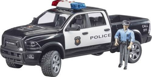 Bruder Einsatzfahrzeug Dodge RAM 2500 Polizei Modellauto in Schwarz/Weiß im Maßstab 1:16 - Bild 1
