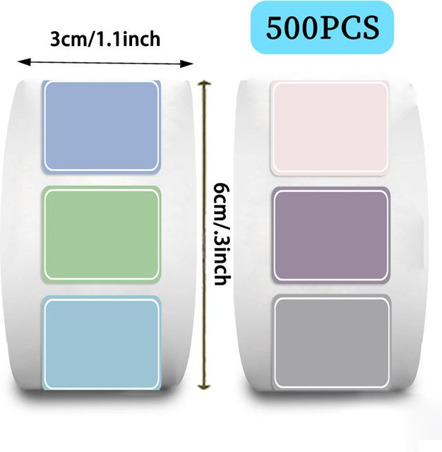 500 Stück bunte Cartoon-Etikettenrollen aus wasserfestem PVC für Tagebücher, Telefone und Tablets von AnimeWorlds Store in Multicolour - Bild 1