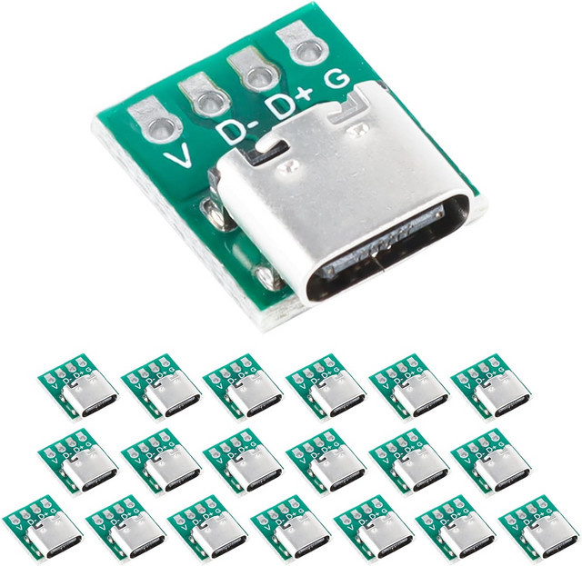 GGBEE USB-C 3.1 Typ C Stecker 16 Pin Test PCB Adapter Board für DIY Datenübertragung - Bild 1