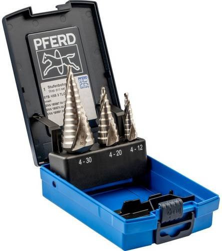 PFERD Stufenbohrer-Set HSS, 3-teilig, Silber - Bild 1