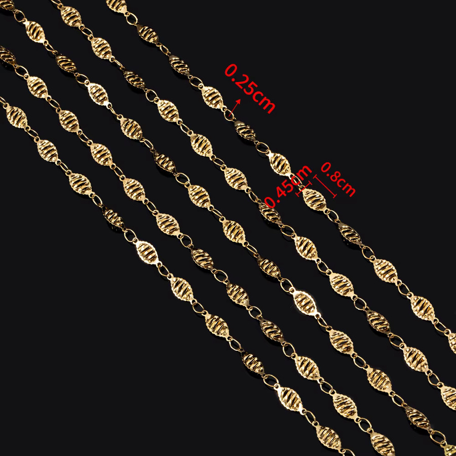 MOONMADE Verbindungskette Edelstahl, Gold, 1 Meter, Unisex - Bild 3