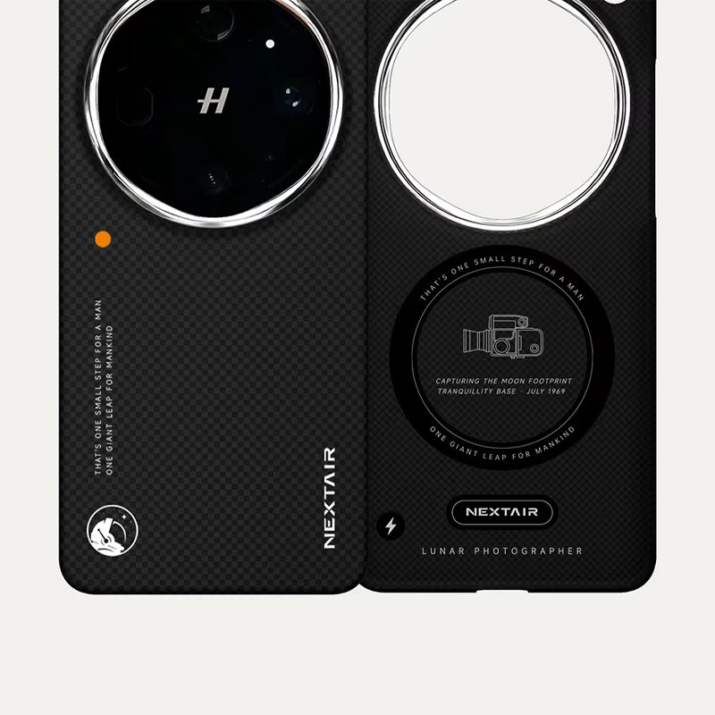 NEXTAIR Carbonfaser-Hülle für OPPO Find X9 Ultra in Schwarz mit Kevlar und Wireless Charging Unterstützung - Bild 2