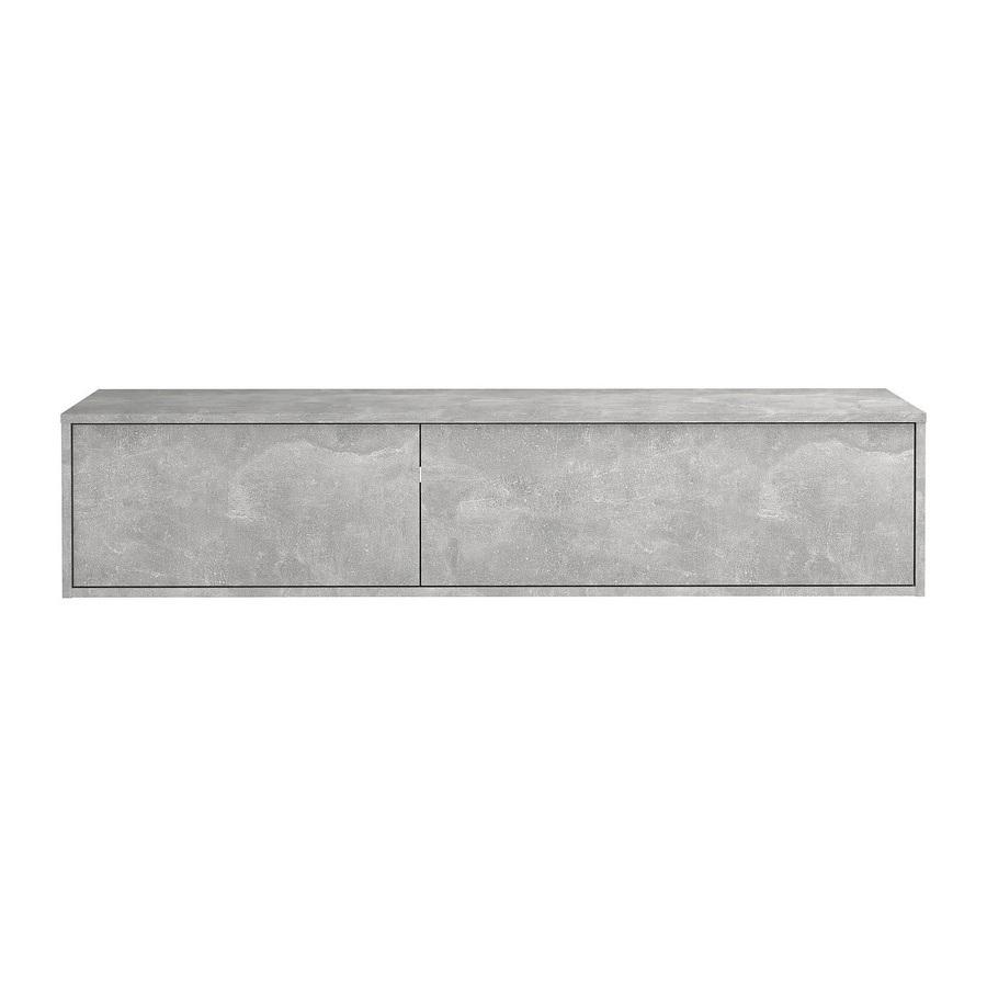 Waschbeckenunterschrank Isaure von Vente-unique in Hellgrau mit modernem Design, Breite: 150 cm, Tiefe: 47 cm, Höhe: 32 cm - Bild 2