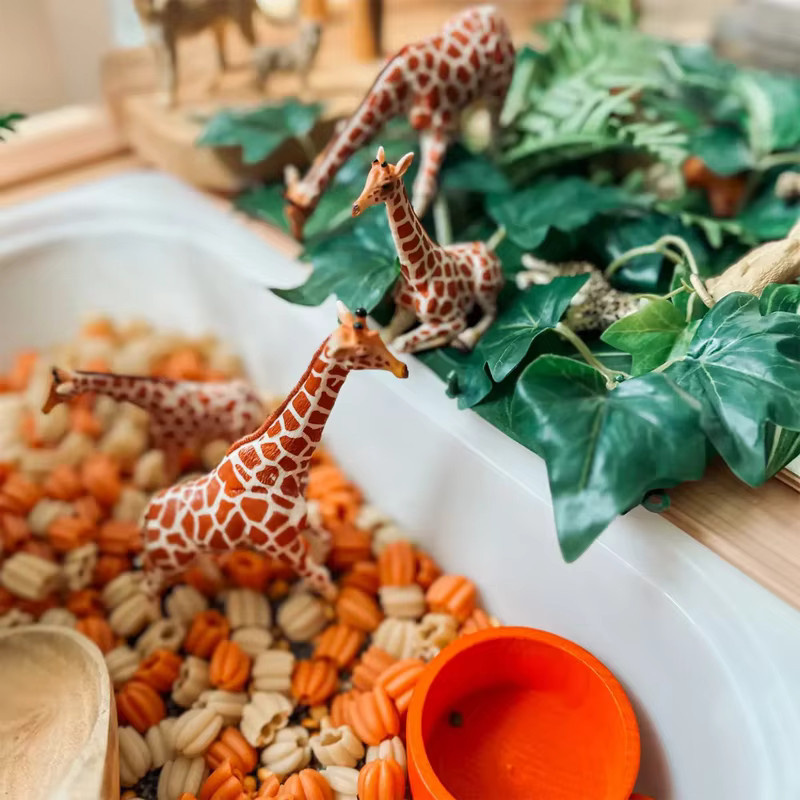 toymany Simulation Giraffe Wildlife Tier Modell, Action Figuren, 4-teiliges Set - Bild 2