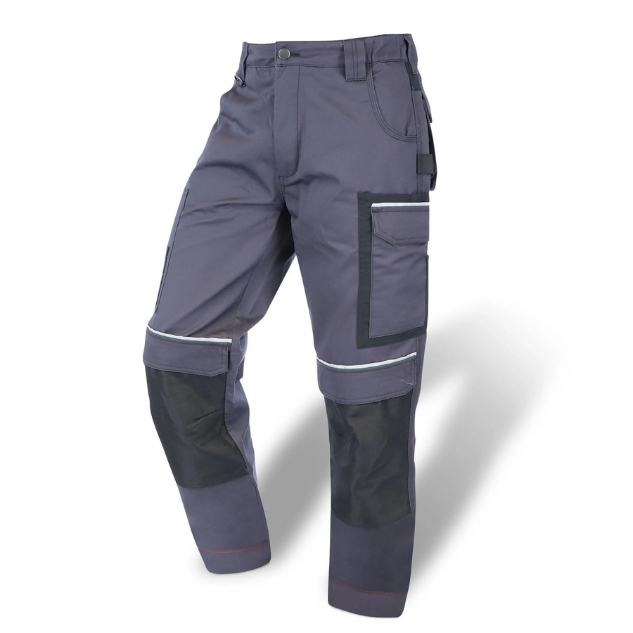 Eliworx Workwear Bundhose mit Stifttasche und Reflexstreifen in Grau - Bild 2