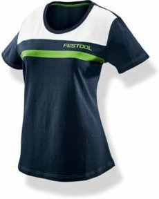 Festool Fashionshirt Damen FASH LAD FT1 in Blau, Grün und Weiß, Größe L, aus Baumwolle - Bild 1
