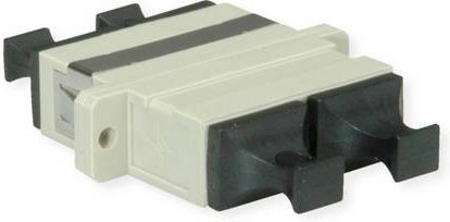 TELEGÄRTNER SC Duplex Kupplung Multimode mit Keramikhülse und Kunststoffgehäuse in Beige - Bild 1
