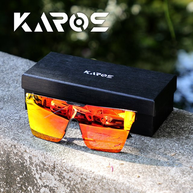 Karos YZ2017 Sonnenbrille, quadratisch, übergroß, Unisex, Kunststoff - Bild 1