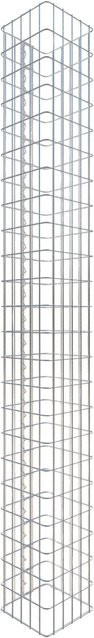 Gabiona Gabionensäule eckig, silberfarben, H x B x T: 230 x 27 x 27 cm, Maschenweite 5 x 10 cm - Bild 1