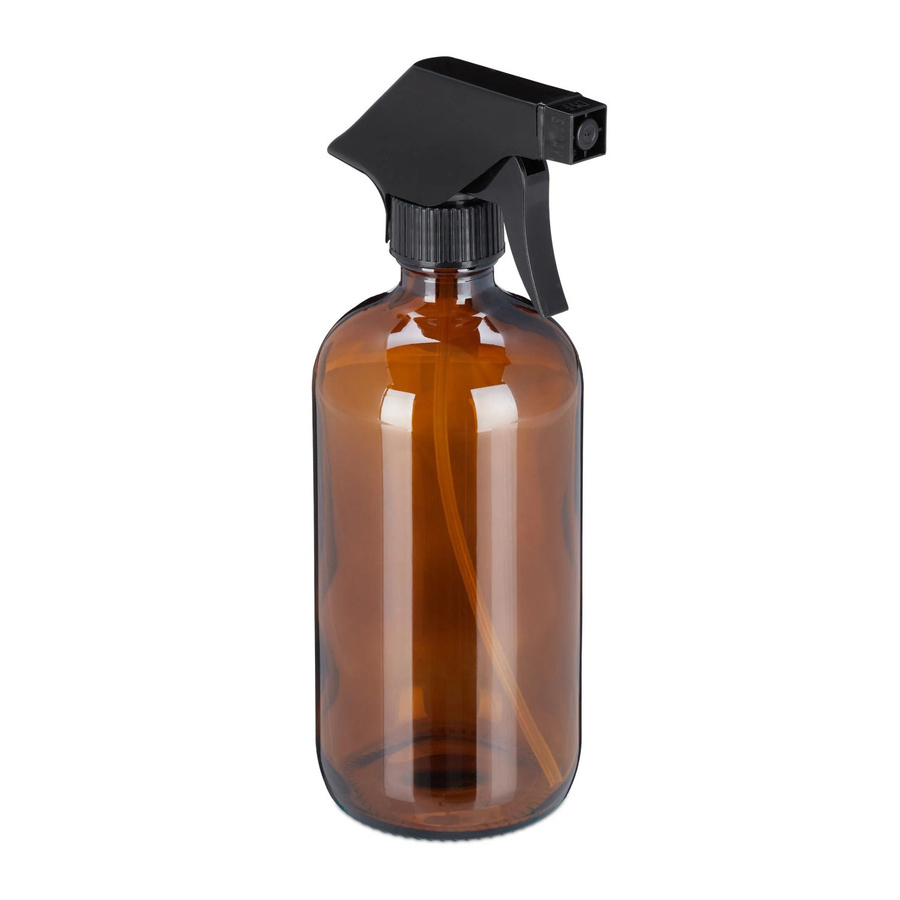 Relaxdays Sprühflasche aus Glas in Braun, 2er Set, Höhe: 22 cm, Breite: 7 cm, Tiefe: 10 cm - Bild 2