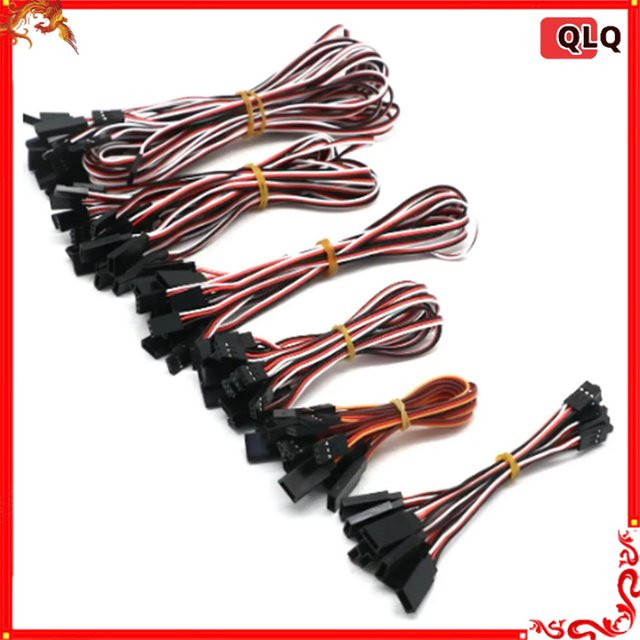DUTRIEUX RC Servo Verlängerungskabel, 10-teiliges Set, Schwarz, Kunststoff - Bild 1