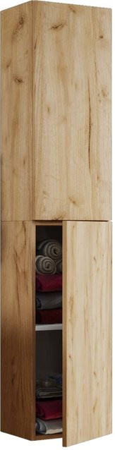 Hochschrank Lendas von VCM Möbel in Eiche Honig Nachbildung, Farbe Braun, B/H/T: 33 x 150 x 22 cm - Bild 1