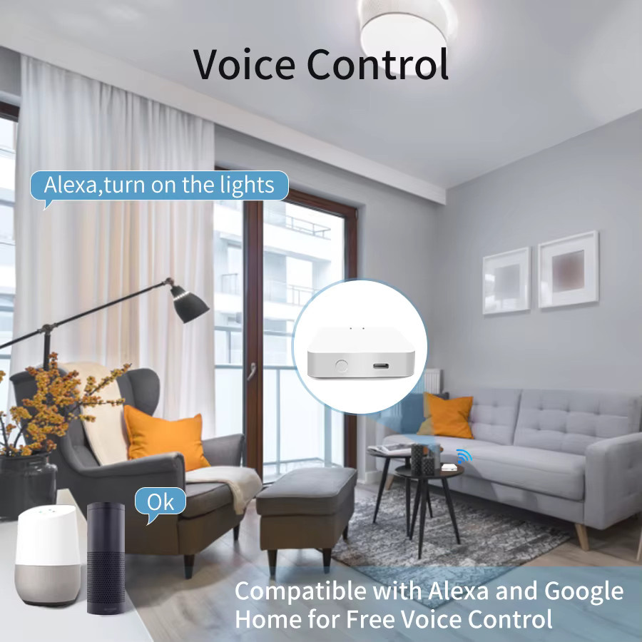 Tuya Zigbee 3.0 Multi-Modus Gateway Hub mit WiFi und Bluetooth in Weiß für Smart Life Home Automation, kompatibel mit Alexa und Google Home - Bild 3