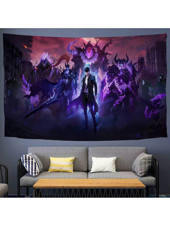 Potdemiel Anime Solo Wandbehang Cartoon Tapisserie zur Dekoration in Multicolor - Bild 4