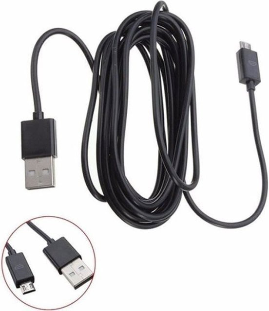 Sony USB-Ladekabel für PS4 und Xbox One Controller, 2er-Set, Schwarz, Länge: 3 m - Bild 1
