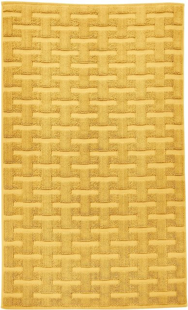 DONE Badteppich Delia Gelb aus Baumwolle Modern Rechteckig - Bild 1