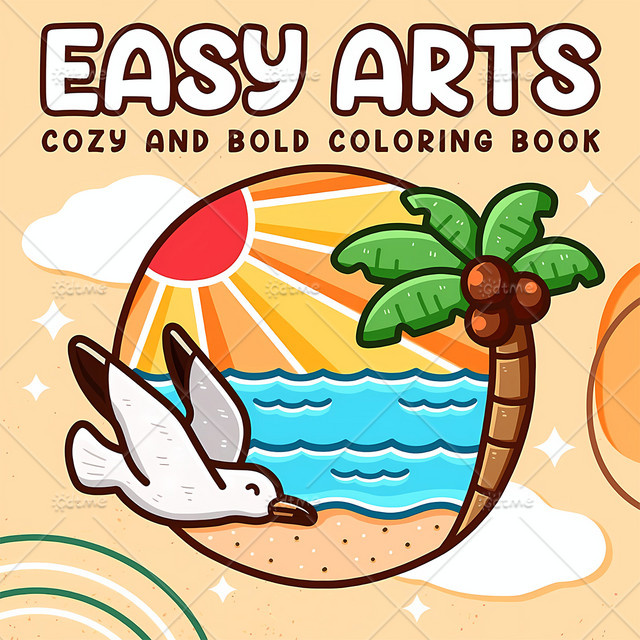 Cozy Spaces Coloring, EASY ARTS, Malbuch - Bild 1