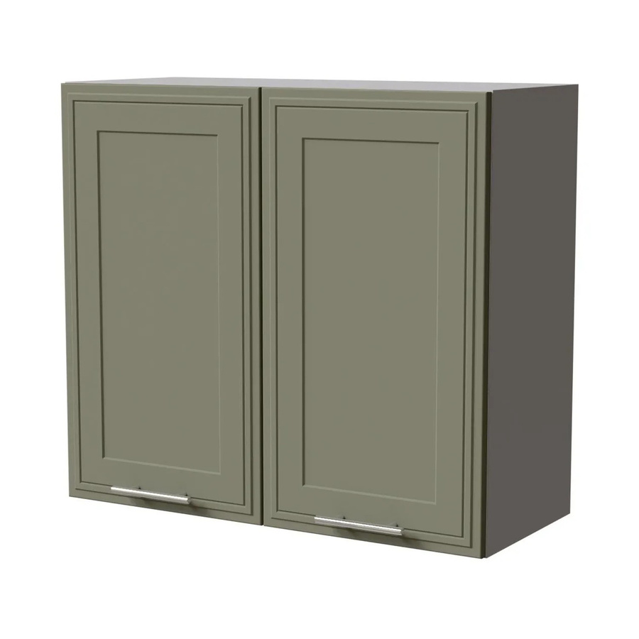Feldmann-Wohnen Hängeschrank Salo in Grau und Reed Green Matt mit Kassettenoptik, B/T/H: 80 x 32,5 x 72 cm - Bild 2