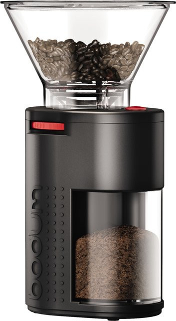 BODUM Bistro Elektrische Kaffeemühle mit Kegelmahlwerk und Timer, Schwarz - Bild 1