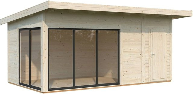 Palmako Gartenhaus Andrea Slide aus Fichtenholz mit Pultdach in Natur - Bild 1