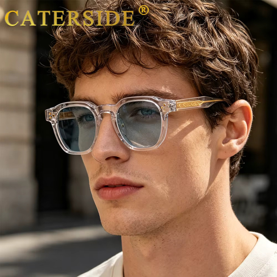 CATERSIDE Sonnenbrille, quadratisch, Vollrand, Kunststoff, transparent, Unisex - Bild 3