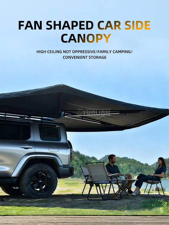 270-Grad-SUV-Markise für Camping und Overlanding in Schwarz - Bild 5