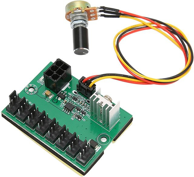 Igeteck PC Lüfter Hub 8-fach PWM Adapter für 2 Pin 3 Pin 4 Pin Gehäusekühlung Multicolor - Bild 1