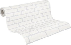 A.S. Création Vliestapete Meistervlies Pro Steine Struktur, Farbe: Weiß, Breite: 106 cm, Rolle 25 m, überstreichbar - Bild 1