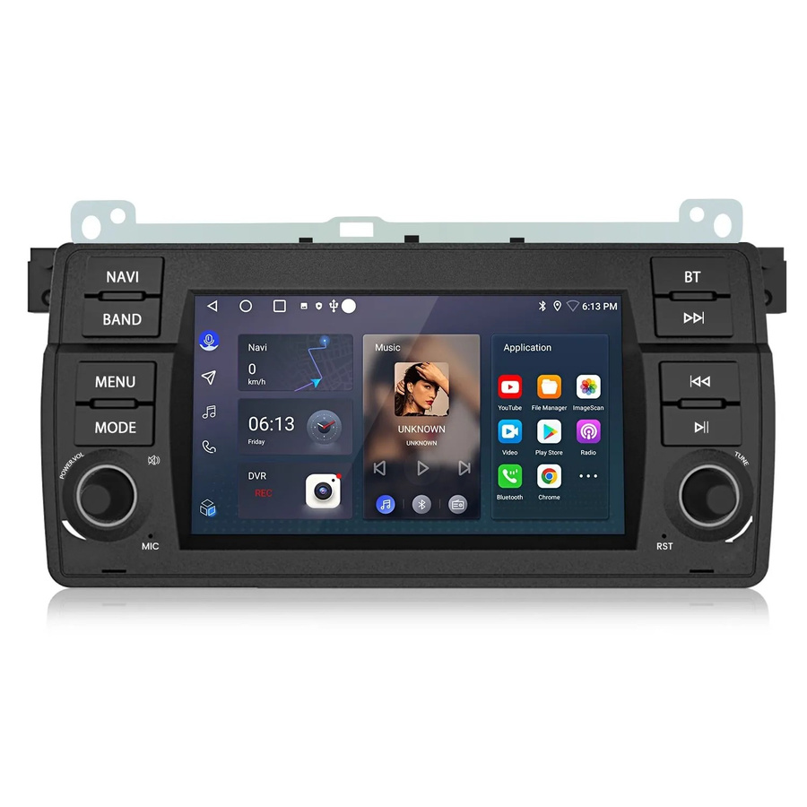 Junsun Android 14 Autoradio mit 7 Zoll Display, 2 GB RAM, 64 GB Speicher und Bluetooth in Schwarz für BMW E46 3er - Bild 2