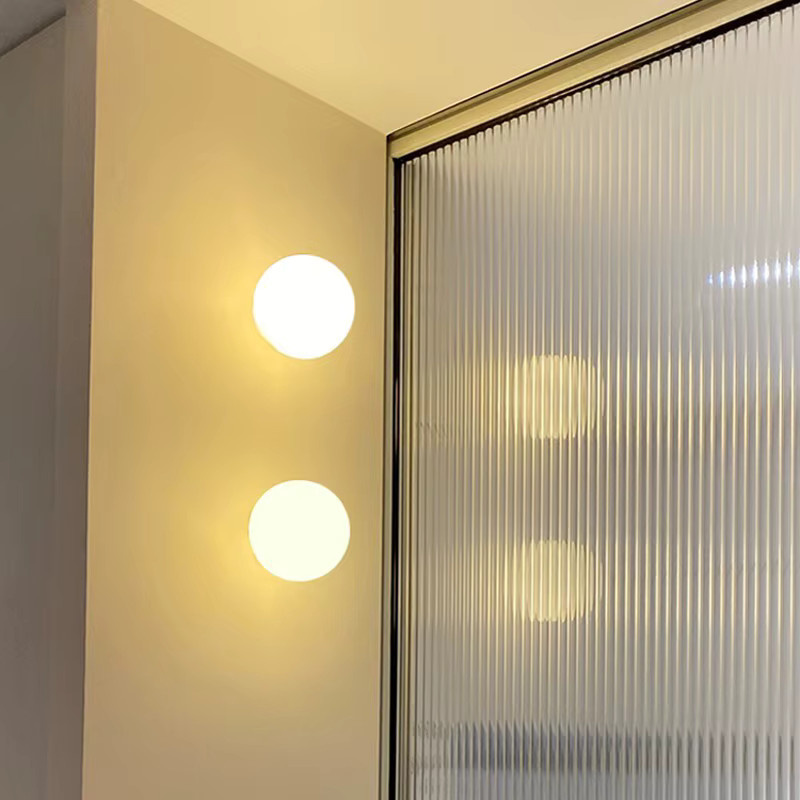 CETANT LED Wandleuchte Nordic Design mit Glas-Kugel in Weiß für Badezimmer, Flur, Balkon und Schlafzimmer - Bild 3