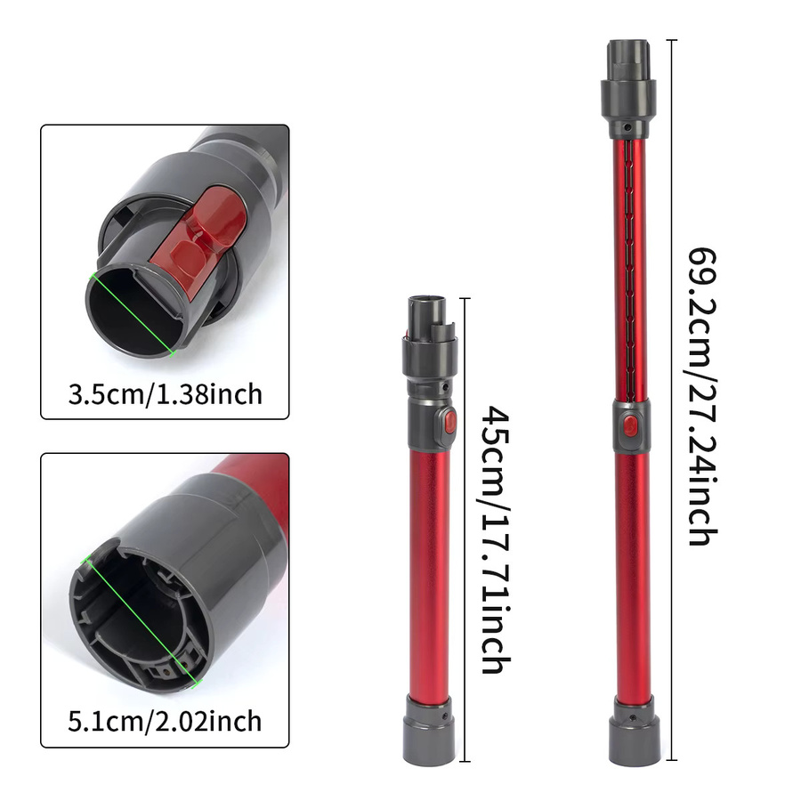 Ersatz Teleskop-Verlängerungsrohr für Dyson Handstaubsauger V7 V8 V10 V11 V15, skalierbares Rohr - Bild 1