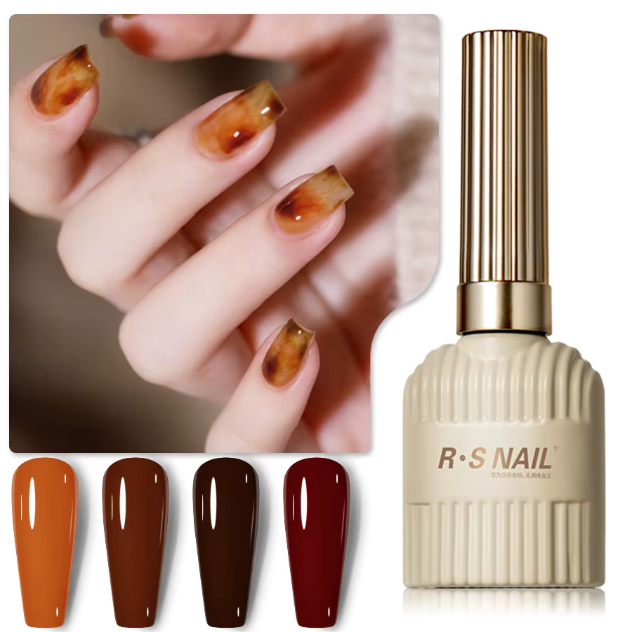 RSNAIL Nagellack Gel, Kristall Braun, Glänzend, 10g - Bild 2