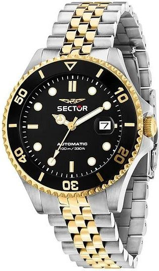 Sector Armbanduhr, Automatik, Edelstahl, Bicolor, Schwarz, Herren - Bild 1